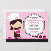 Baking Birthday Party Invitation Kaart (Voorkant)