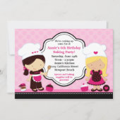 Baking Birthday Party Invitation Kaart (Voorkant)