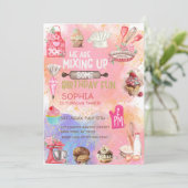 Baking Birthday Party Kaart (Staand voorkant)