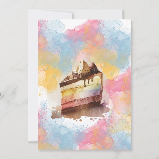 Baking Birthday Party Kaart (Achterkant)