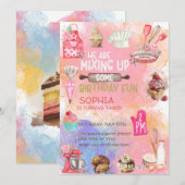 Baking Birthday Party Kaart (Voorkant / Achterkant)