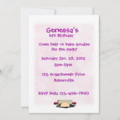 Baking Birthday Party Kaart (Achterkant)