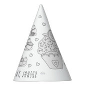 Baking Birthday Party - Kleur uw eigen Pet Feesthoedjes (Rechts)