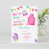 Baking Birthday Uitnodiging (Staand voorkant)