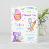 Baking Birthday Uitnodiging (Staand voorkant)