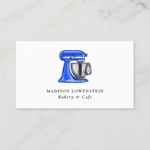 Baking Blue Whisk Caterer Pastry Chef Modern Visitekaartje