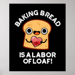 Baking Bread is een arbeidster van het brood met b Poster