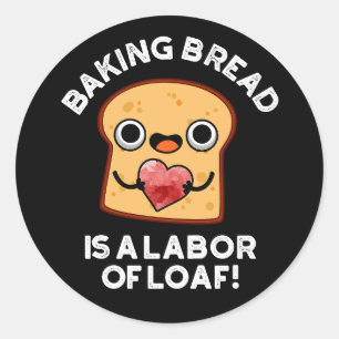 Baking Bread is een arbeidster van het brood met b Ronde Sticker