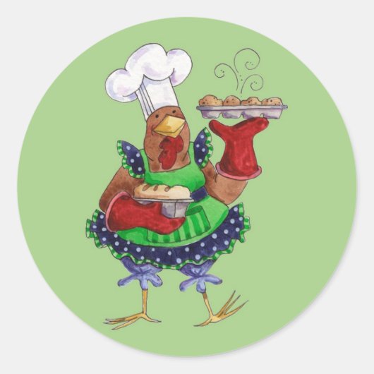 Baking Bread Ronde Sticker (Voorkant)