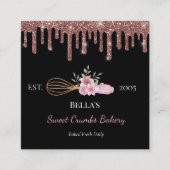 Baking Business Whisk Card Vierkante Visitekaartje (Voorkant)