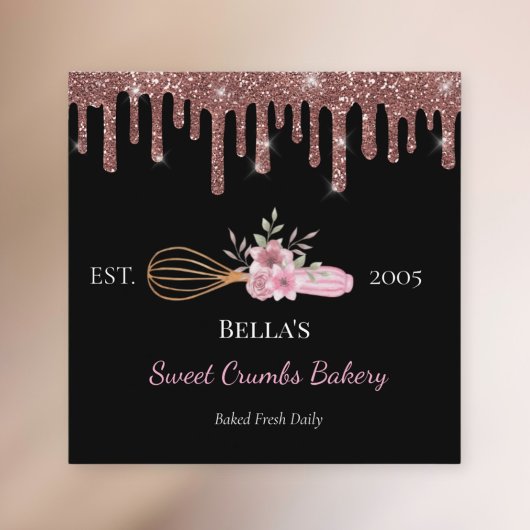 Baking Business Whisk Card Vierkante Visitekaartje