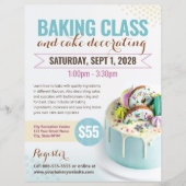 Baking Cake Decorating Class Event Flyer Sjabloon (Voorkant)