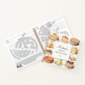 Baking Cake Waterverf Recept Kookboek Notitieboek (Binnen)