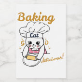 Baking Cat-DELICIOUS Goed Ontwerp - Voedselcontainer Etiket (Enkel label)