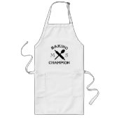 Baking Champion White Kitchen Schort voor bakkerij (Voorkant)