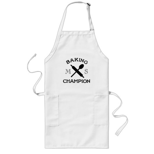 Baking Champion White Kitchen Schort voor bakkerij (Voorkant)