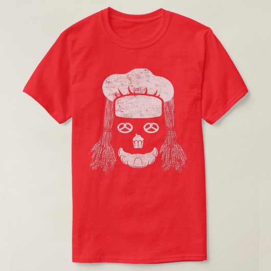 Baking Chef for Bread and Pastry Face Distre T-shirt (Design voorkant)