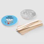 Baking chef kind's verjaardagsfeestje gunst op maa handwaaier (Niet-gemonteerd)