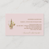 Baking chef-logo rustige floremade-voedingsmiddele visitekaartje (Achterkant)