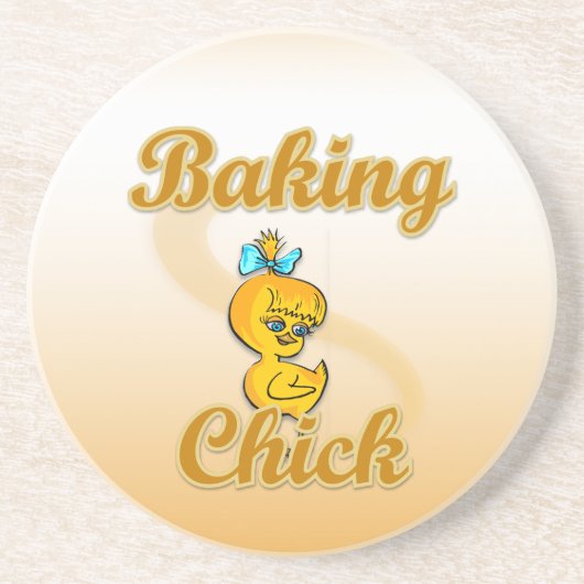 Baking Chick Zandsteen Onderzetter (Voorkant)
