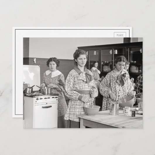 Baking Class, 1935 Briefkaart (Voorkant / Achterkant)