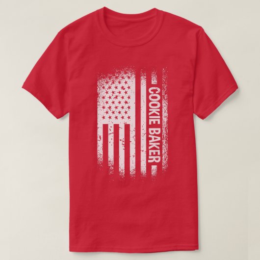 Baking Cookie Baker USA Flag Cookie T-shirt (Design voorkant)