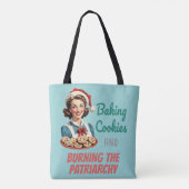 Baking Cookies and Burning the Patriarchy Tote Bag (Achterkant)