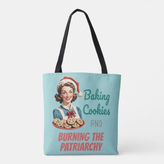 Baking Cookies and Burning the Patriarchy Tote Bag (Achterkant)