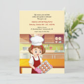 Baking Cookies Birthday Party Kaart (Staand voorkant)