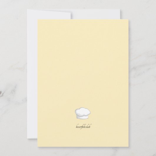 Baking Cookies Birthday Party Kaart (Achterkant)