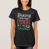 Baking Cookies Kerst Zwangerschap aankondiging T-shirt (Voorkant)