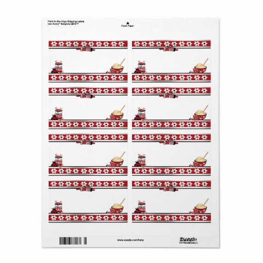 Baking Cookies Label (Full Sheet)