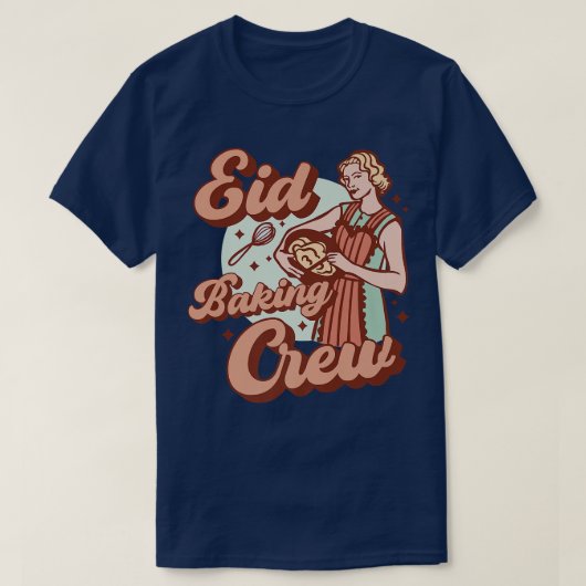 Baking Crew Eid Mubarak voor moslimmeisjes T-shirt (Design voorkant)