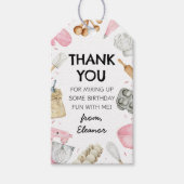 Baking Cupcake Decorating Meisje Verjaardag Bedank Cadeaulabel (Voorkant)