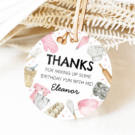 Baking Cupcake Decorating Meisje Verjaardagskring Bedankjes Labels