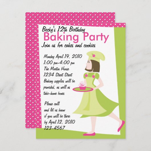 Baking Cutie Kaart (Voorkant / Achterkant)