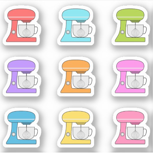 Baking Day Kitchen Stand Mixer Cooking Planner Sticker (Voorkant)