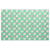 Baking Doodles op Stippen - Roze & Groen Stof (Fat Quarter)