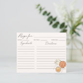 Baking Food illustratie Familie Recept Kaart (Staand voorkant)