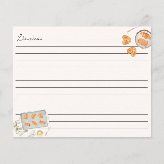 Baking Food illustratie Familie Recept Kaart (Achterkant)