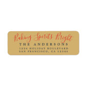 Baking geeft een helder feestlabel etiket (Voorkant)