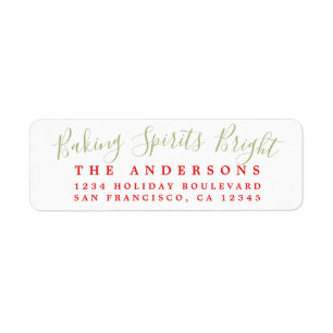 Baking geeft een helder feestlabel etiket