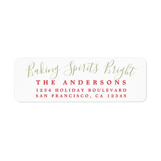 Baking geeft een helder feestlabel etiket (Voorkant)