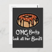 Baking Gift for Baker OMG Becky Kijk naar haar bun Briefkaart (Voorkant / Achterkant)