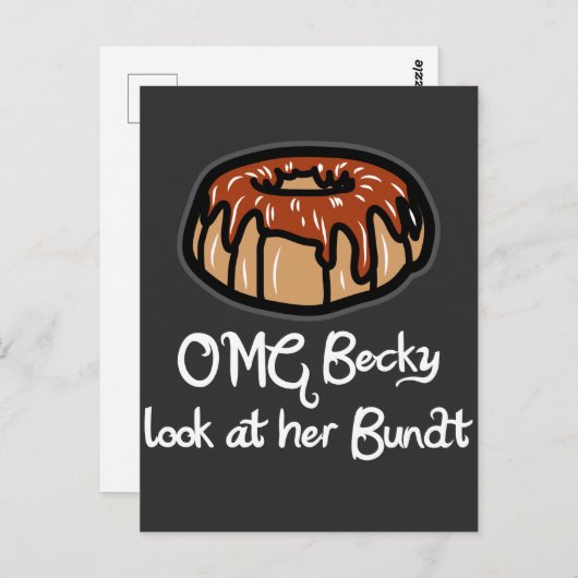 Baking Gift for Baker OMG Becky Kijk naar haar bun Briefkaart (Voorkant / Achterkant)