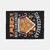 Baking Gingerbread House Construction Crew Christm Fleece Deken (Voorkant (Horizontaal))