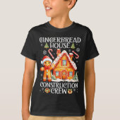 Baking Gingerbread House Construction Crew Christm T-shirt (Voorkant)