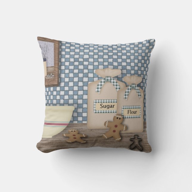 Baking Gingerbrood Pillow Kussen (Voorkant)