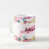 Baking girl style bakers mug theme koffiemok (Voorkant links)