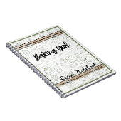 baking girl themed Recipe notebook baking Notitieboek (Rechterzijde)